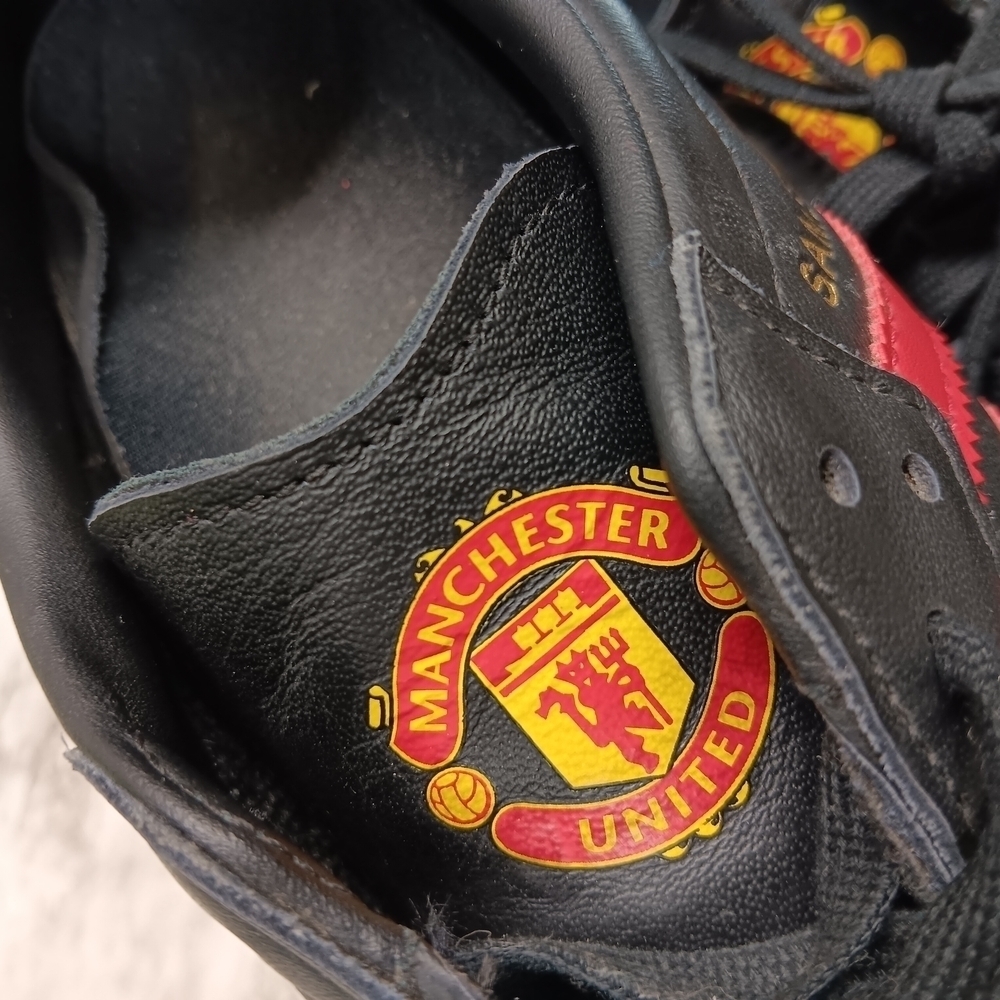 ADIDAS Samba Team Manchester United Sneakers Shoes Men's Size 7.5 Black - Picture 9 of 13